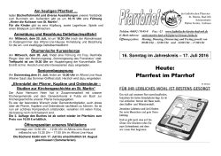 Pfarrbrief 25 - 17.07 - Katholische Kirche
