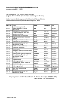 Interdisziplin&auml;re Sektion Medizintechnik