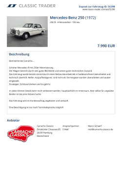 Mercedes-Benz 250 (1972) 7.990 EUR