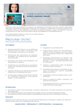 Recruiter (m/w) Oberhaching/München ab sofort