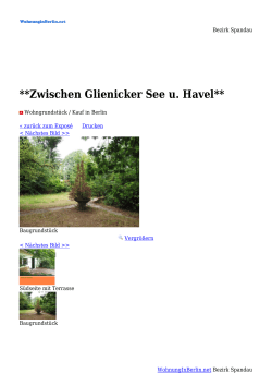 Zwischen Glienicker See u. Havel