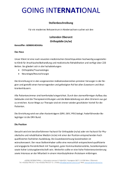 PDF Oberärztin/Oberarzt Orthopädie Fachgebiet