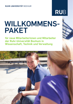 Druckversion des Willkommenspakets - Verwaltung Ruhr