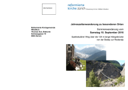 Jahreszeitenwanderung zu besonderen Orten Sommerwanderung