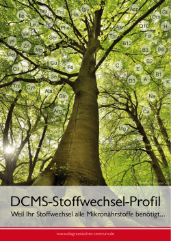 DCMS-Stoffwechsel-Profil