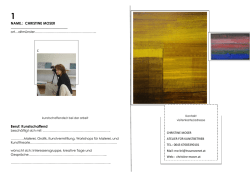 NAME.: CHRISTINE MOSER ......................................................... Beruf