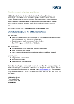 IGES - Datenakquisition