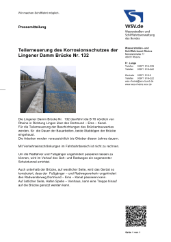 Teilerneuerung des Korrosionsschutzes der Lingener Damm Brücke