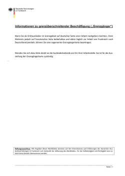 Grenzg&auml;nger - Ambassade d`Allemagne