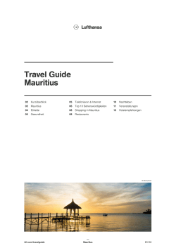 Mauritius | Lufthansa ® Travel Guide