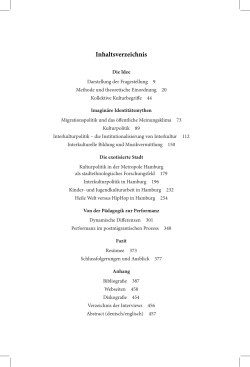 Inhaltsverzeichnis