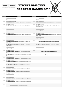 Timetable CFNI - Neu