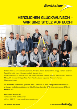 herzlichen gl&uuml;ckwunsch &ndash; wir sind stolz auf euch!