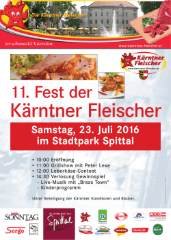 Fest der K&auml;rntner Fleischer, Samstag, 23. Juli 2016