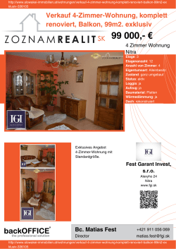 Druck - Immobilien der Slowakei