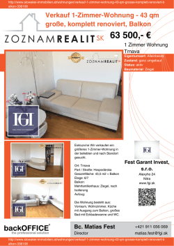 Druck - Immobilien der Slowakei