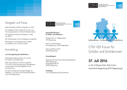 OTH VDI Forum für Schüler und Schülerinnen 27