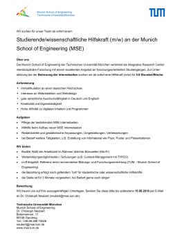 HiWi_MSE_Webredaktion - Technische Universität München