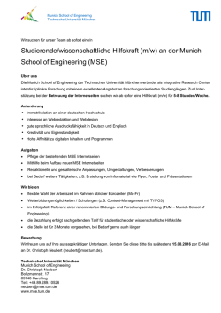 HiWi_MSE_Webredaktion - Technische Universit&auml;t M&uuml;nchen