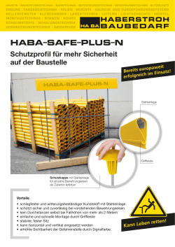 Schutzprofil HABA-SAFE-N schützt vor schweren oder gar tödlichen