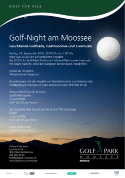 Golf-Night am Moossee