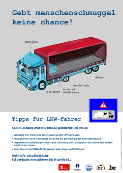 Tipps für LKW-Fahrer – Abschliessen und Kontrolle während der