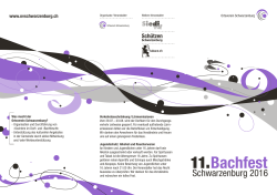 Flyer Bachfest 2016 - Ortsverein Schwarzenburg