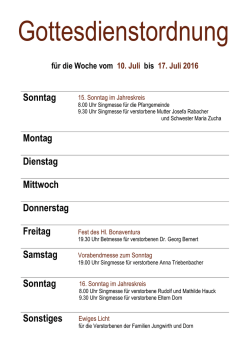 Gottesdienste