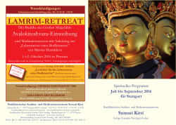 Flyer für Stuttgart - Buddhistisches Zentrum Stuttgart Sumati Kirti