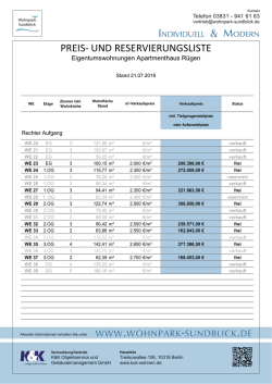 Eigentumswohnungen Apartmenthaus R&uuml;gen rechter Aufgang