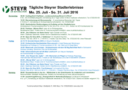 Wochenprogramm Steyr (KW 30)