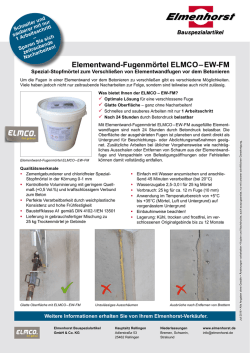 Elementwand-Fugenmörtel ELMCO – EW-FM