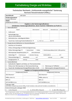 HWB- und HEB- Berechnung