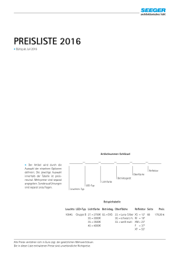 Preisliste - seeger