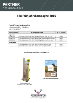 Tilo Frühjahrskampagne 2016 - Holz