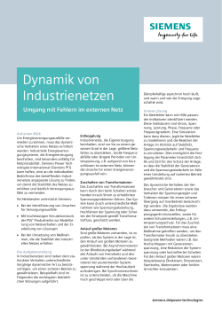 Dynamik von Industrienetzen