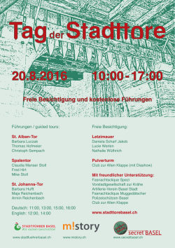 Flyer als PDF-Datei - Tag der Stadttore Basel 2016