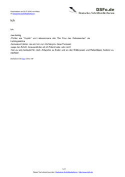 Ich: -berufst&auml;tig - Deutsches Schriftstellerforum