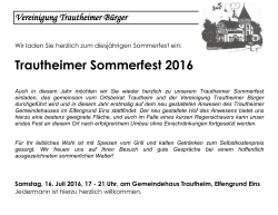 Trautheimer Sommerfest 2016