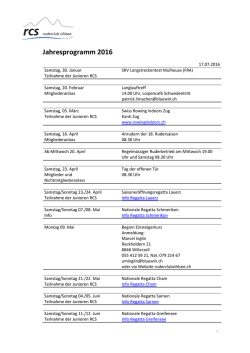 Jahresprogramm 2016