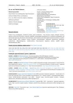 Dr. rer. nat. Patrick Scheerer - Institut f&uuml;r Medizinische Physik und