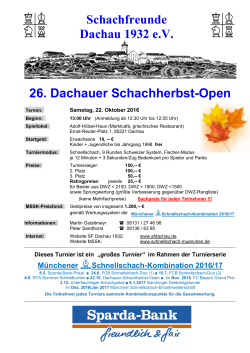 26. Dachauer Schachherbst-Open
