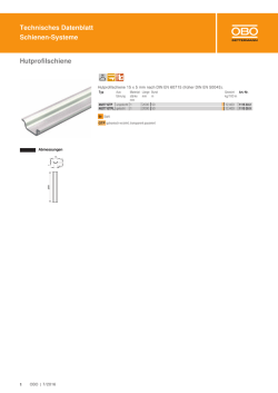 Technisches Datenblatt Schienen