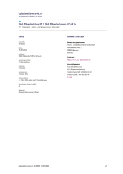 Dipl. Pflegefachfrau HF / Dipl. Pflegefachmann HF 40