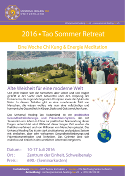 Sommer Retreat - Universal Healing Tao Switzerland