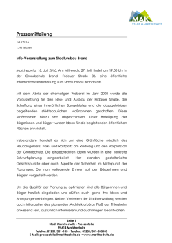 Pressemitteilung - der Stadt Marktredwitz