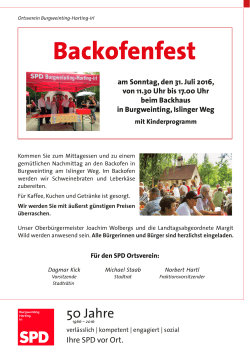 Backofenfest - SPD Stadtverband Regensburg