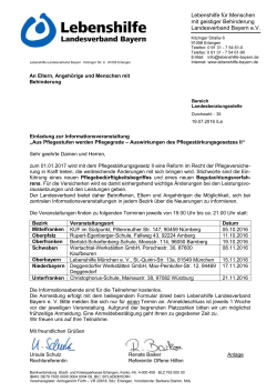 Einladungsschreiben - Lebenshilfe Bayern