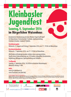 Flyer vom Jugenfest 2016