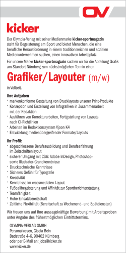 Grafiker/Layouter (m/w)